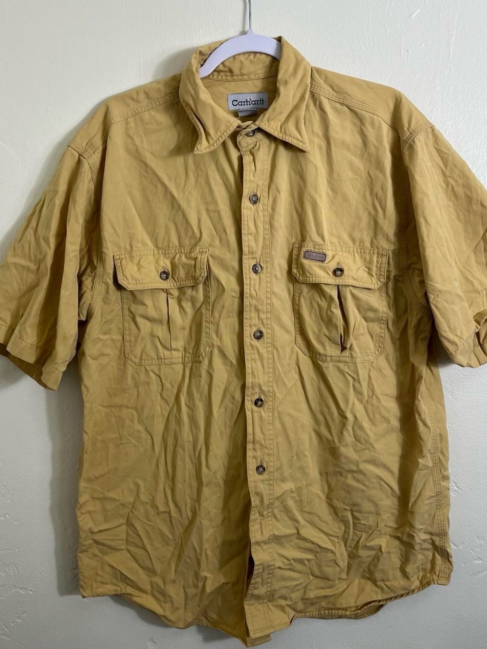 Carhartt Short Sleeve Shirt Jacket in Khaki Tan